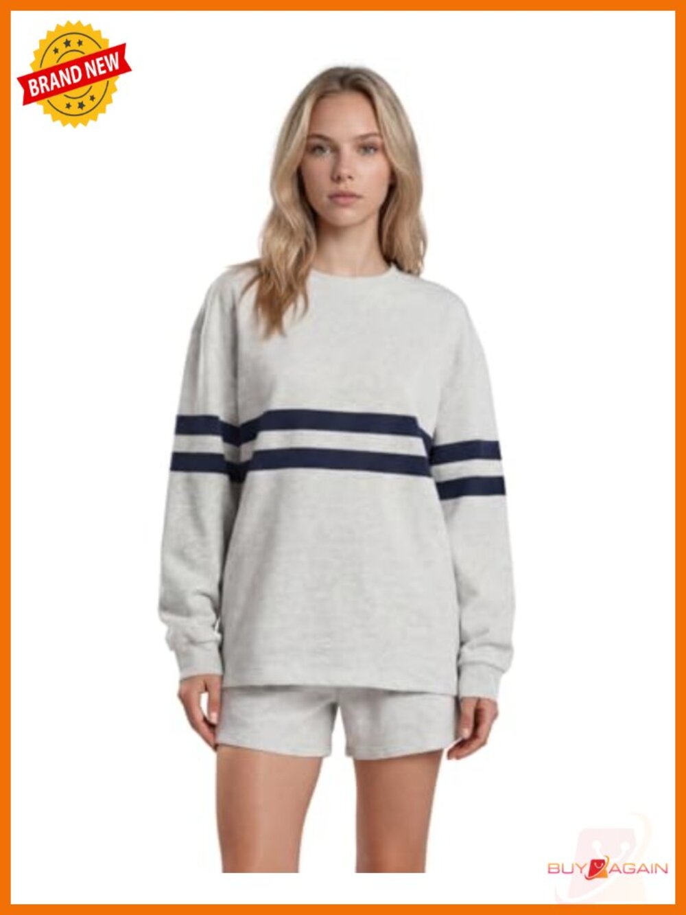 100% Cotton Varsity Lounge Set Top Shorts
